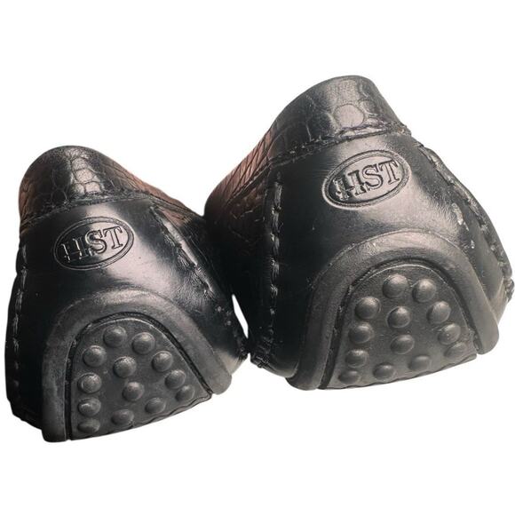 H.S. Trask Shoes Mens Size 10 Croc Embossed Driving Loafer Old Money Moc Leather - Picture 3 of 15